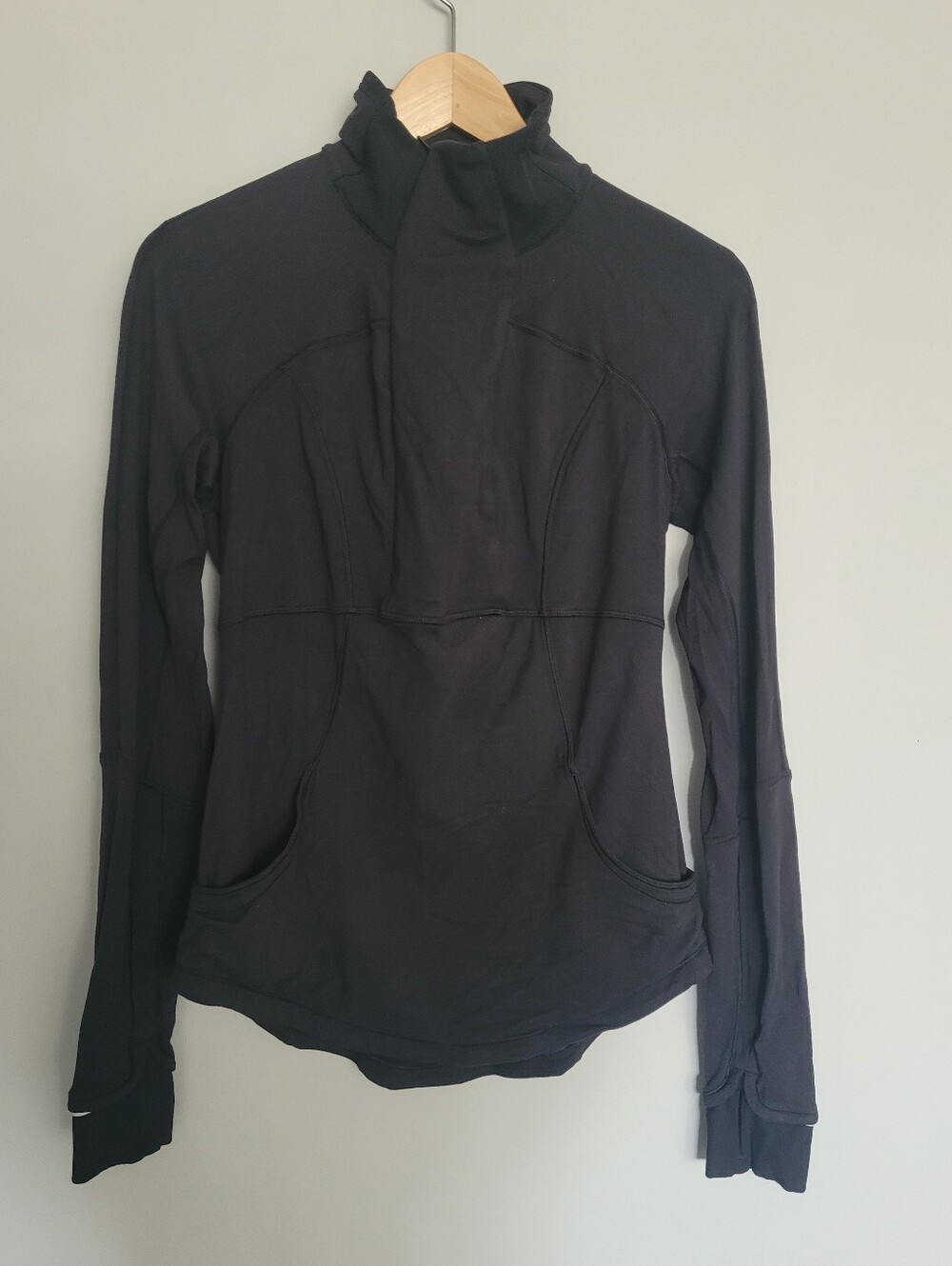 Lululemon Base Runner 1/2 Zip Pullover - Black - Size 8